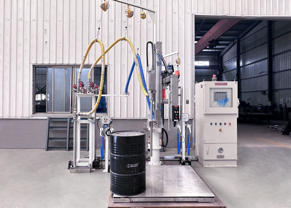 25L/60L/200L/IBC Semi Auto Liquid  Pallet Filling Machine With Multiple Filling Lance