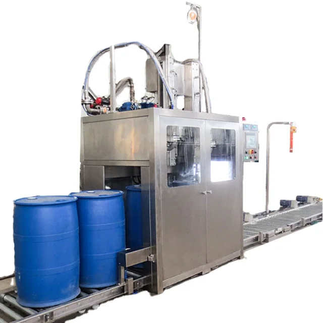 200L Drum Viscous Material Fully Automatic Filling Machine 70-80 BPH Chemical  Industry With High Filling Accuracy